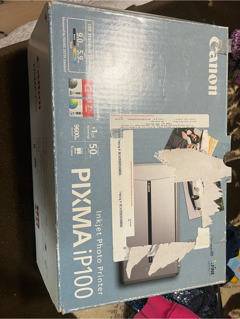 NIB Canon PIXMA iP100 Portable Inkjet Photo Printer